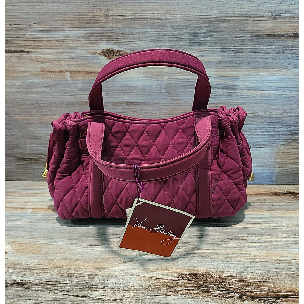 Vera Bradley Margie Magenta Quilted Microfiber Satchel Handbag 62586 NWT‎